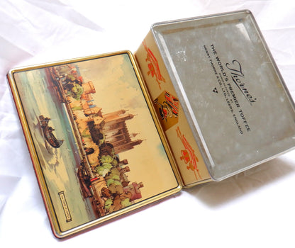 Vintage Hinged-Lid Tin Container by Henry Thorne & Company: 'THE TOWER OF LONDON'