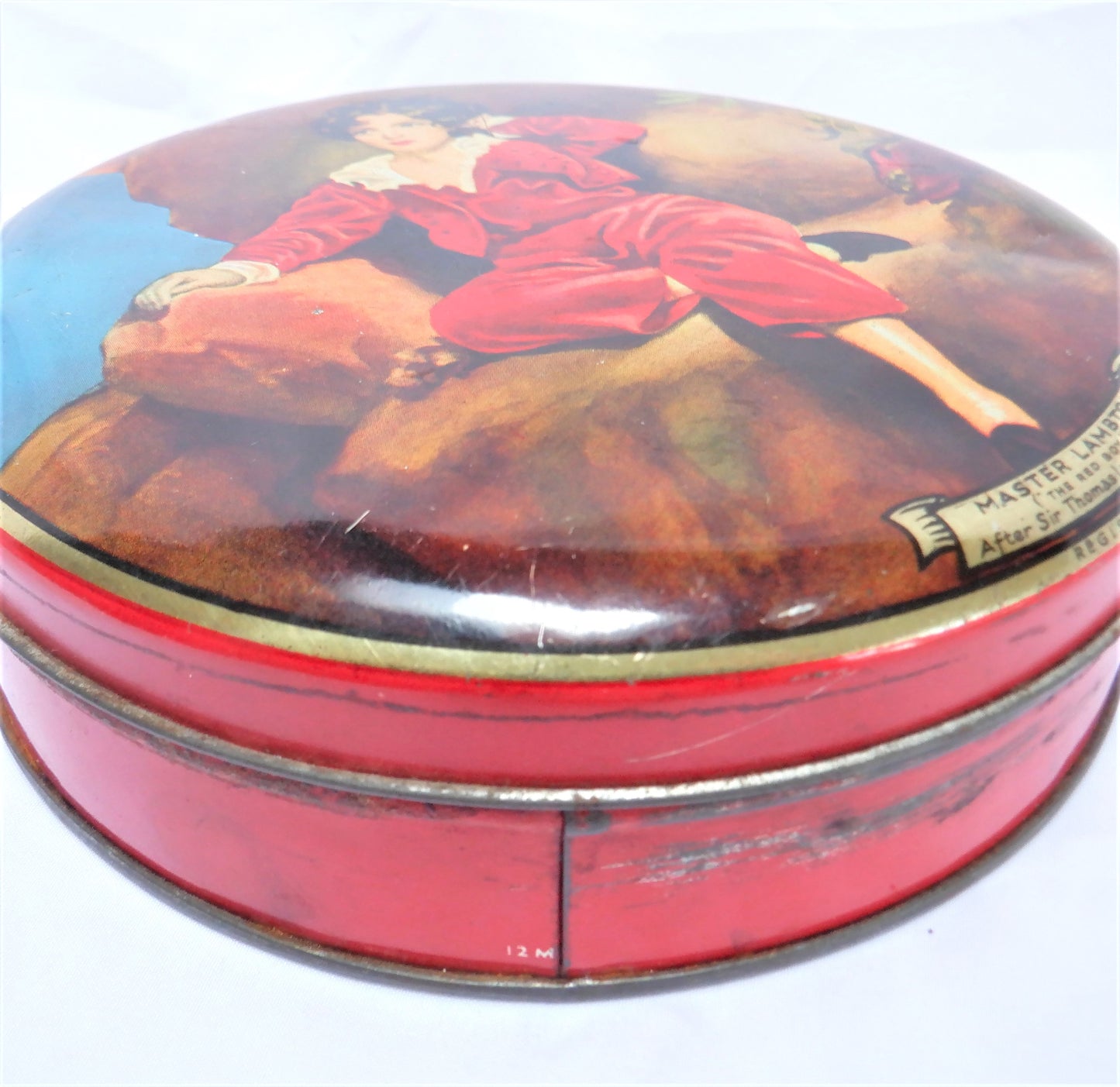 Vintage Tin Container by The A.S. Wilkin Toffee Company of Cremona Park: 'THE RED BOY'