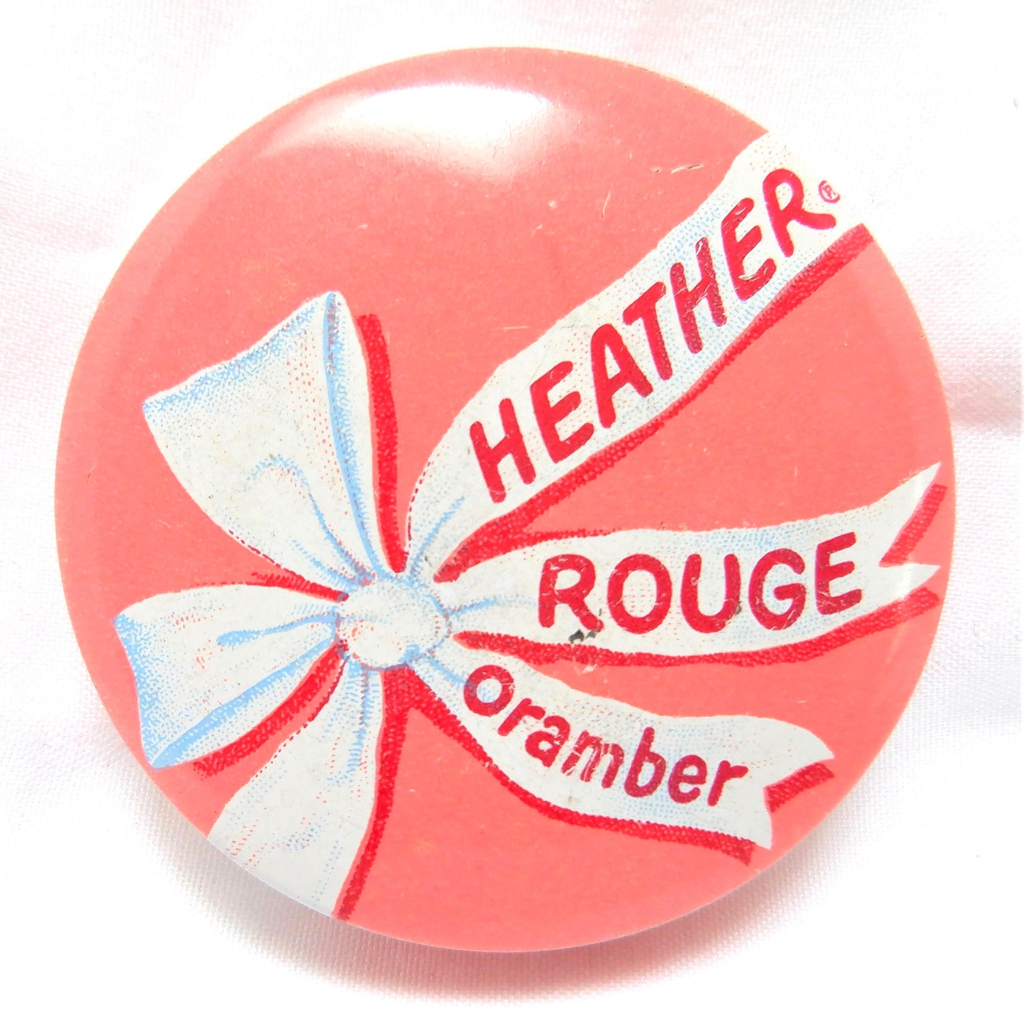 Vintage Miniature Tin of HEATHER ROUGE, A Vogue Oramber Rouge from New York City!