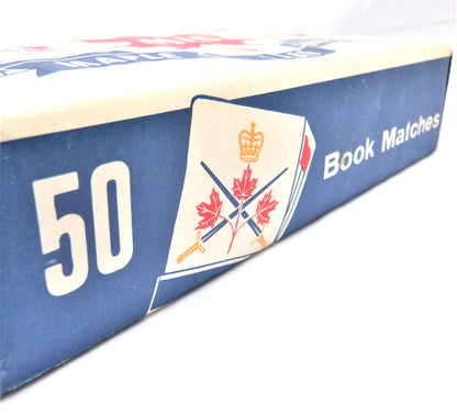 E.B. EDDY MATCH COMPANY: Full Package of 50 Vintage E.B. Eddy Book Matches made for the CANADIAN ARMY!