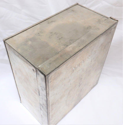 McVITIE & PRICE BISCUIT COMPANY of Scotland, Large Silver Antique Biscuit Tin Container