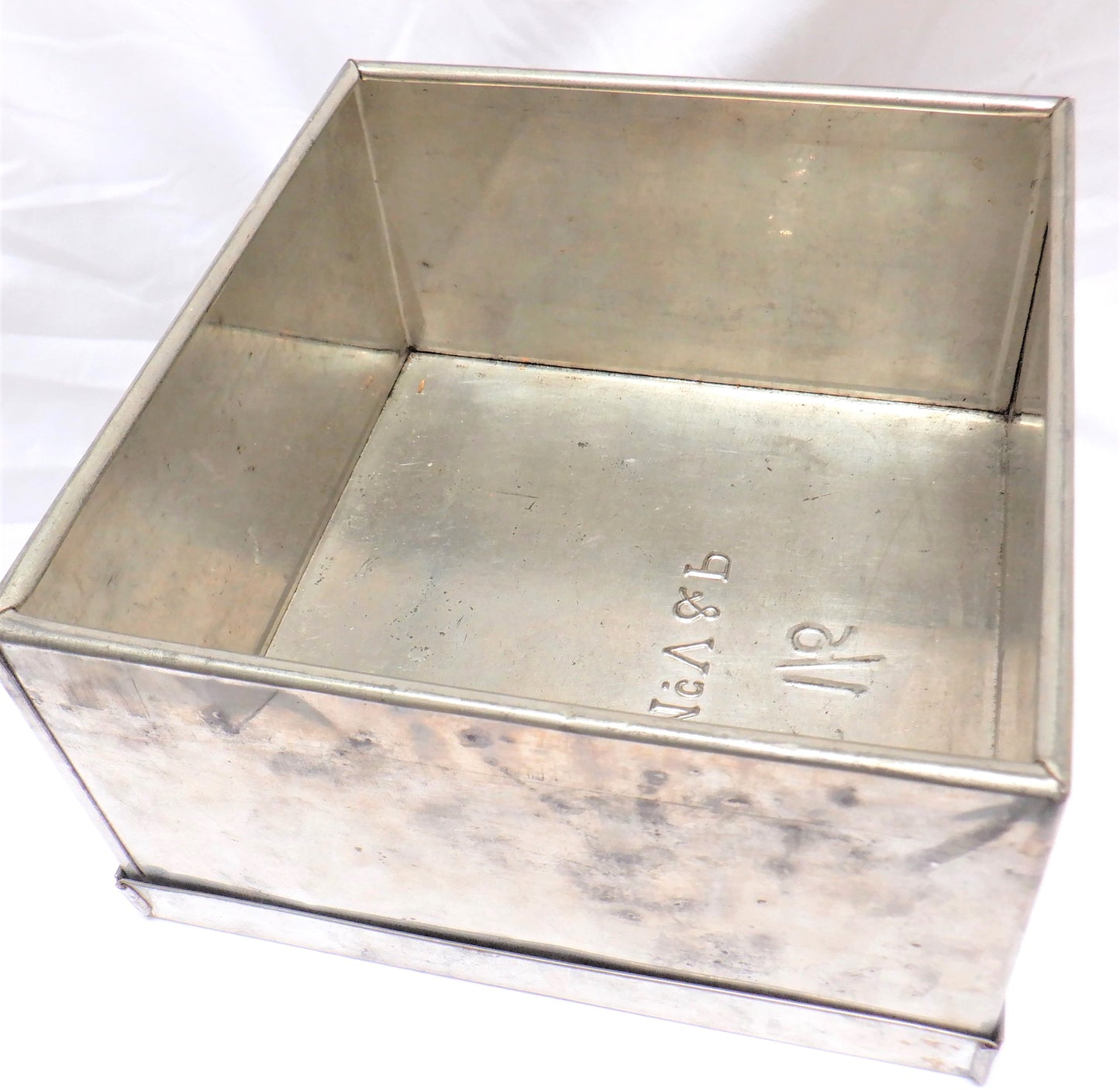 McVITIE & PRICE BISCUIT COMPANY of Scotland, Large Silver Antique Biscuit Tin Container