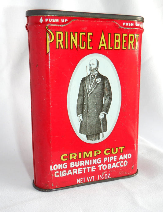 PRINCE ALBERT CRIMP CUT PIPE AND CIGARETTE TOBACCO VINTAGE POCKET TIN