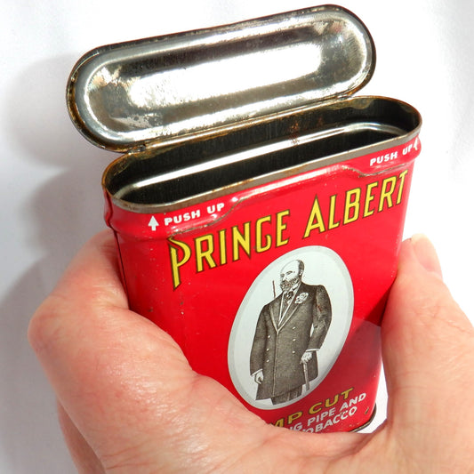 PRINCE ALBERT CRIMP CUT PIPE AND CIGARETTE TOBACCO VINTAGE POCKET TIN
