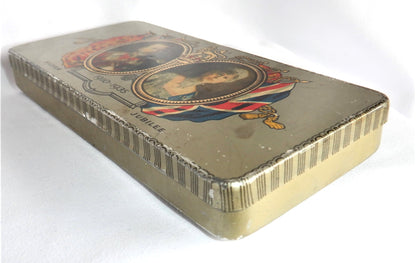 KING GEORGE V 1910-1935 SILVER JUBILEE SOUVENIR ANTIQUE TIN, by Fry-Cadbury of Montreal, CANADA