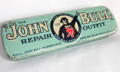 THE JOHN BULL REPAIR OUTFIT, Vintage Tin with All Original Contents and Coloured Logo