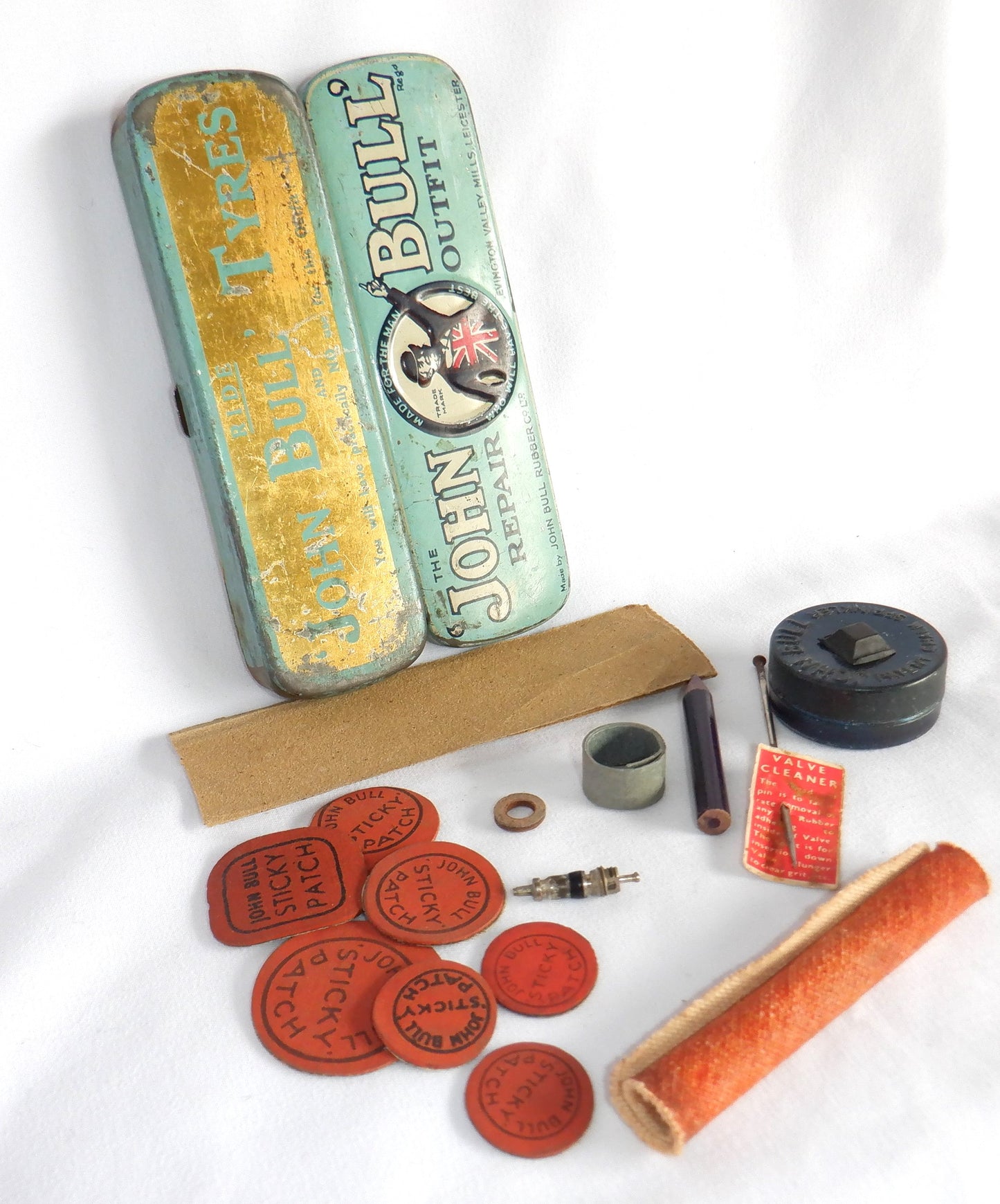 THE JOHN BULL REPAIR OUTFIT, Vintage Tin with All Original Contents and Coloured Logo