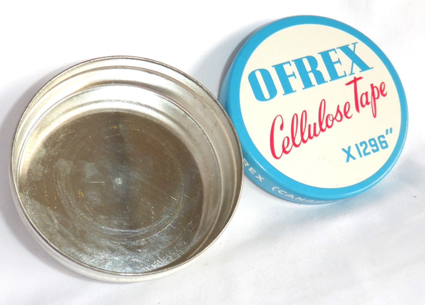 OFREX CELLULOSE TAPE x 1296" Vintage Tin Container