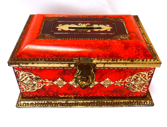 'KINGS RANSOM ANTIQUE TREASURE CHEST' with Money Slot & Hasp, by The Blue Bird Confectionary Company of England