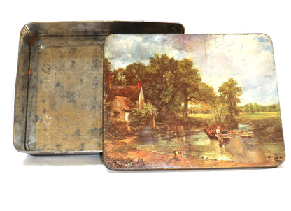 National Gallery of London Vintage Tin Container: 'JOHN CONSTABLE'S THE HAYWAIN'