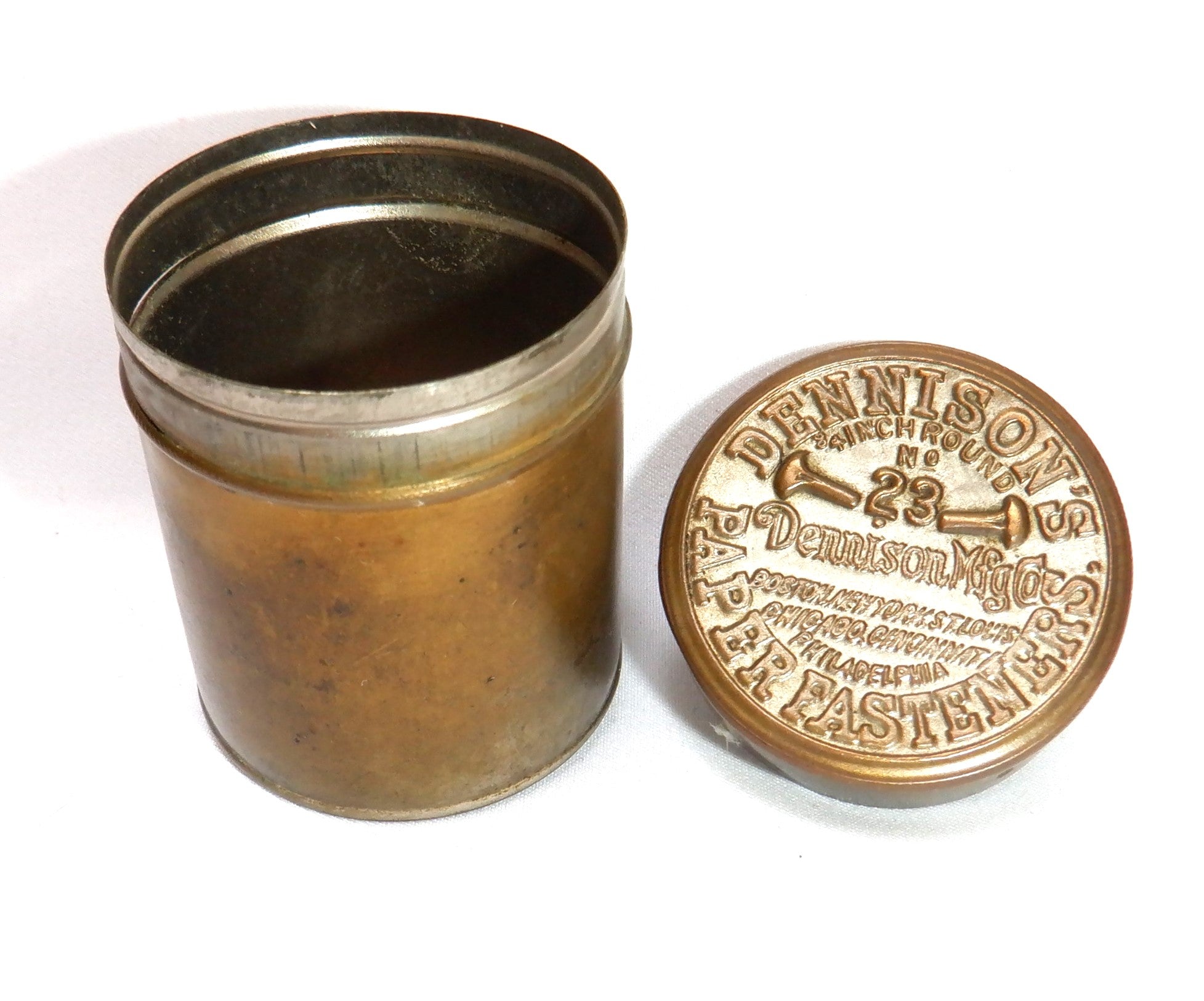 Vintage Gold Tin Can Container from The United States of America