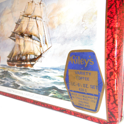 RILEY'S VARIETY TOFFEE Vintage Tin: "THE WINDSOR CASTLE" -A 1250 Ton British Sailing Ship