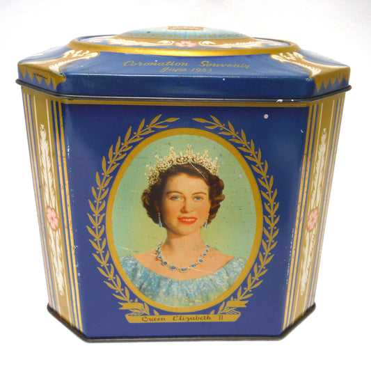 GRAY DUNN & CO. LTD. - QUEEN ELIZABETH II CORONATION SOUVENIR TIN JUNE 1953 (#2)