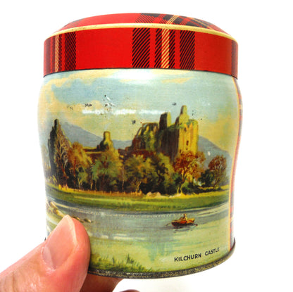 Vintage Tin Container, by Thorne's Premier Toffee Company of Leeds, England: 'KILCHURN CASTLE and CULZEAN CASTLE'