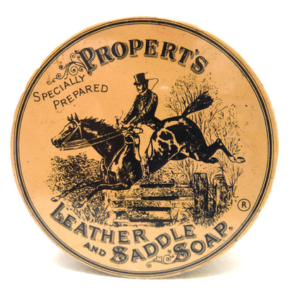 Vintage Tin Container: PROPERT'S Specially Prepared Leather and Saddle Soap