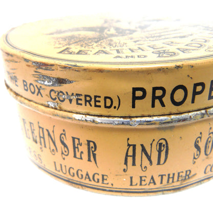 Vintage Tin Container: PROPERT'S Specially Prepared Leather and Saddle Soap