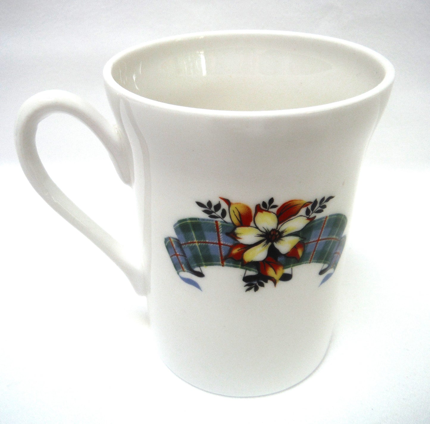 Vintage 1971 British Columbia Tartan Centennial Coffee Mug, by Crown Prince Bone China of England