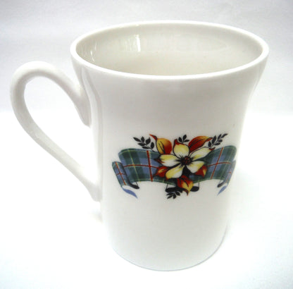 Vintage 1971 British Columbia Tartan Centennial Coffee Mug, by Crown Prince Bone China of England