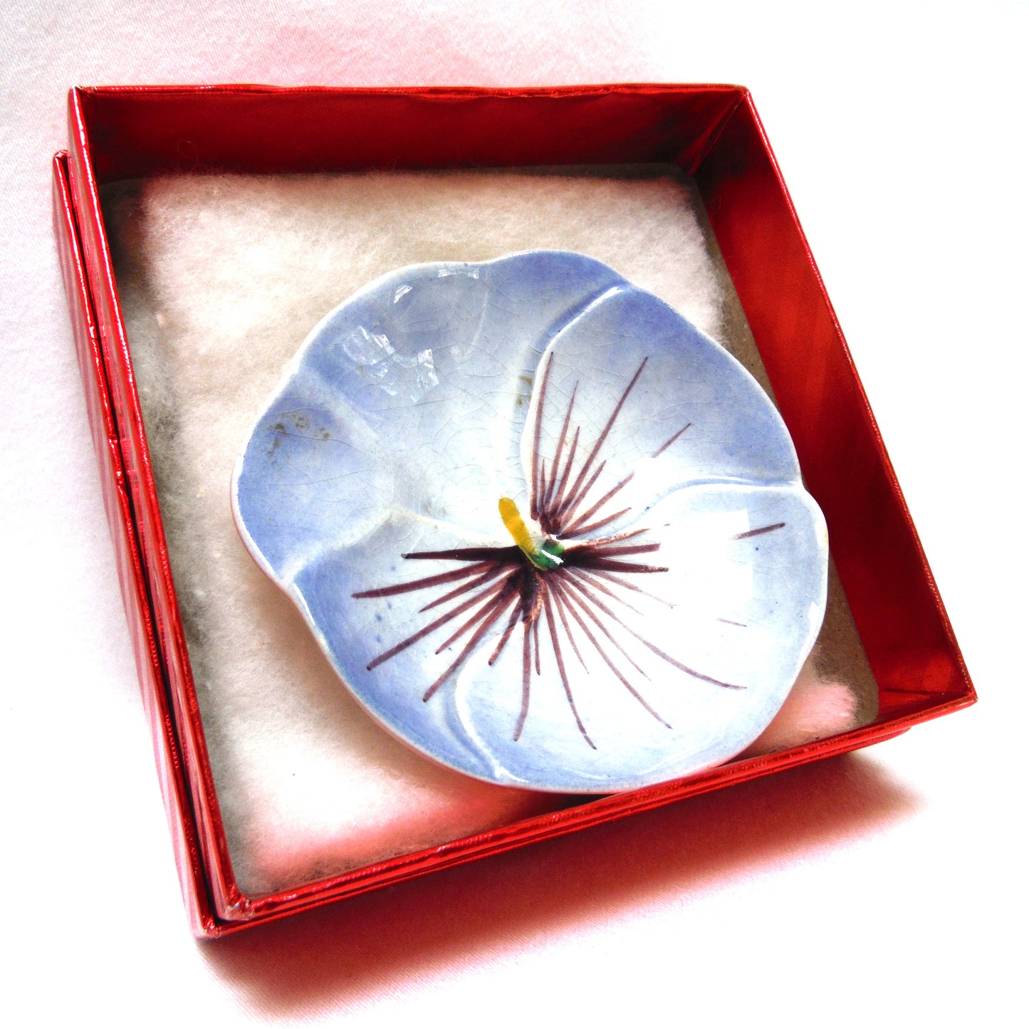 Collectible Vintage Miniature Violet Shaped Plate by Royal Winton Grimwades