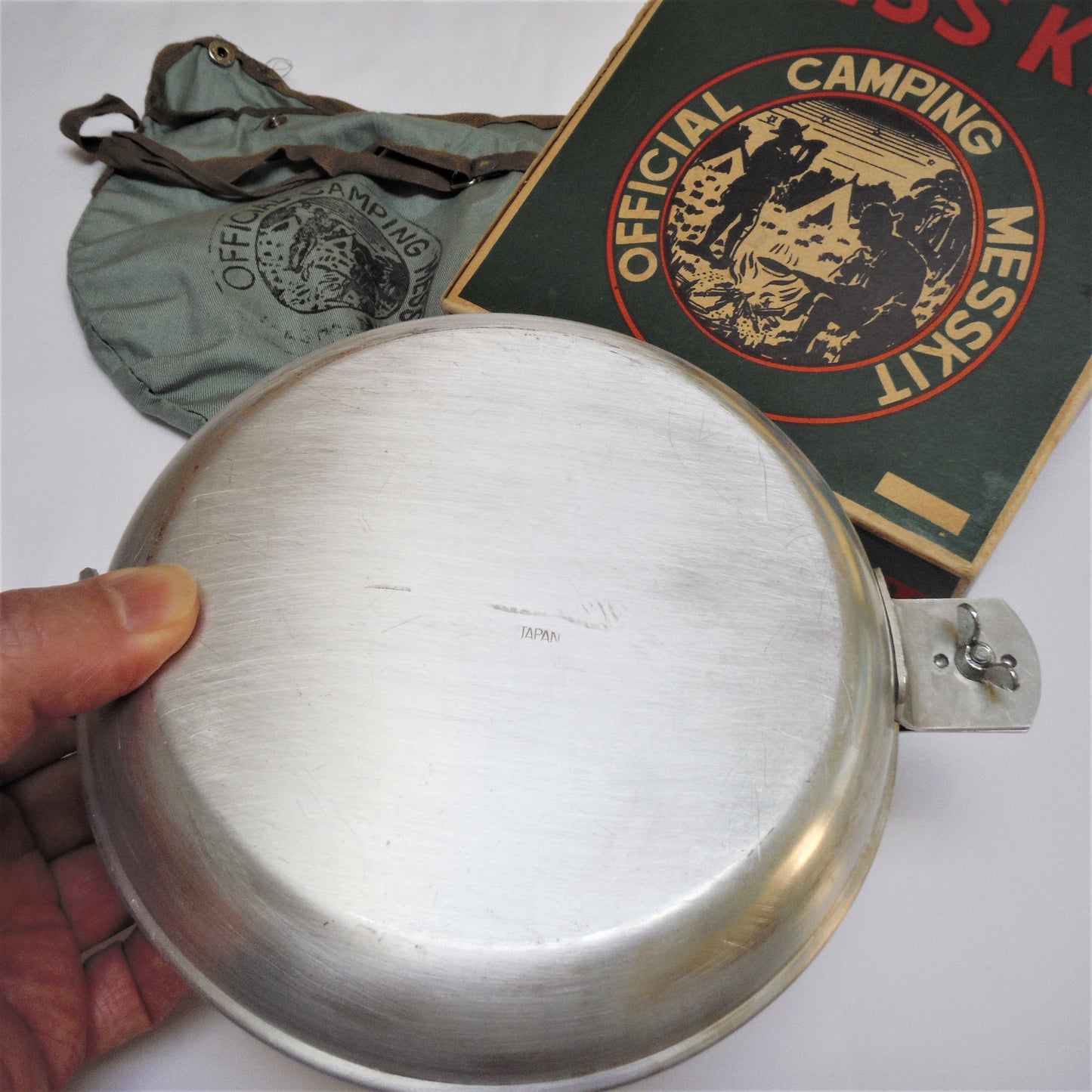 VINTAGE MESS KIT COOKING SET, Official Camping Mess Kit from EATON'S Canada. BRAND-NEW OLD-STOCK, Made in Japan