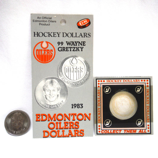 1983 WAYNE GRETZKY HOCKEY DOLLAR, An Official Edmonton Oilers Product Featuring #99 Centre Wayne Gretzky