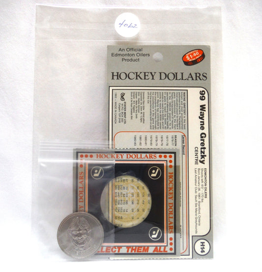 1983 WAYNE GRETZKY HOCKEY DOLLAR, An Official Edmonton Oilers Product Featuring #99 Centre Wayne Gretzky