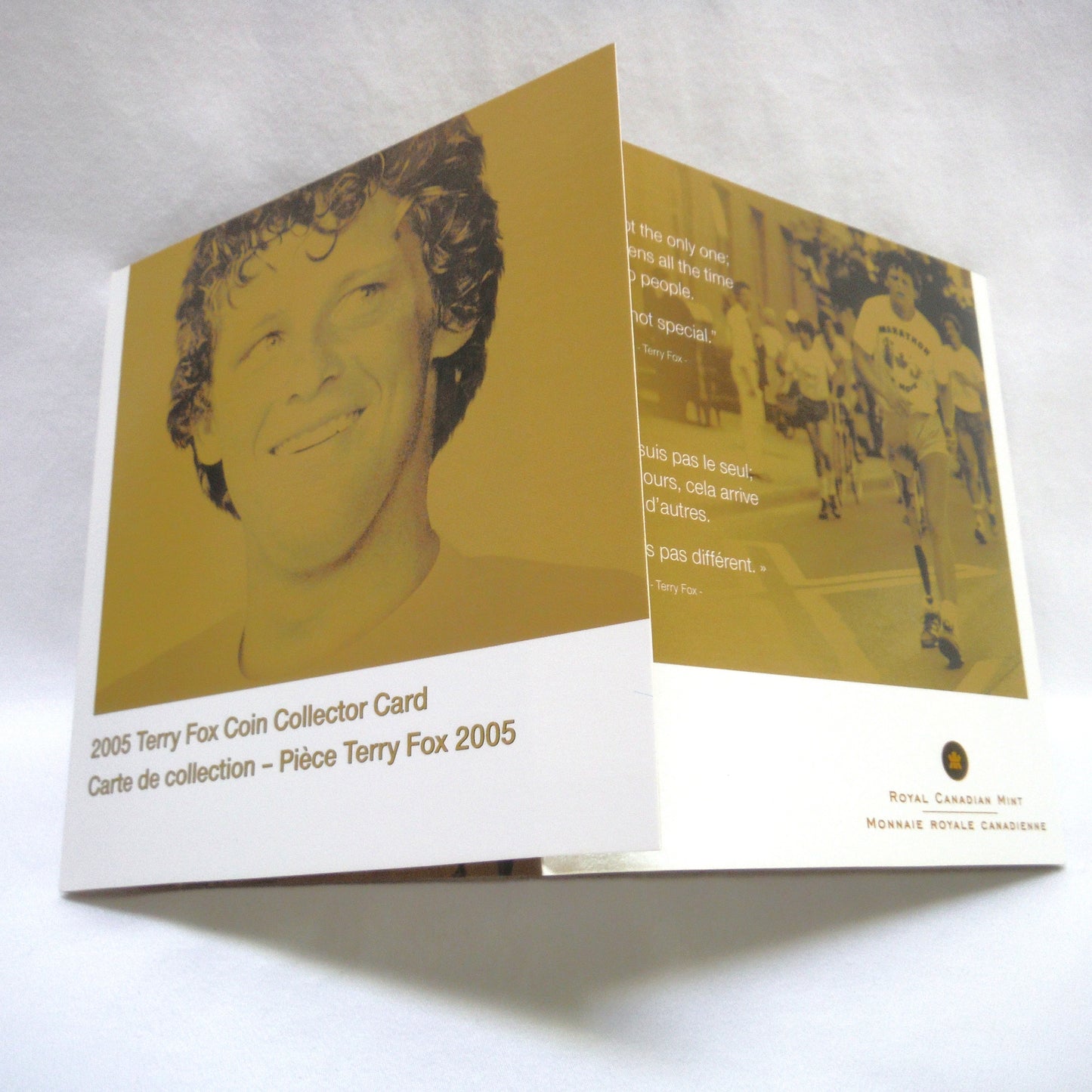 2005 TERRY FOX COIN COLLECTOR CARD, Bonus ALL SIX ORIGINAL COINS ARE INCLUDED!