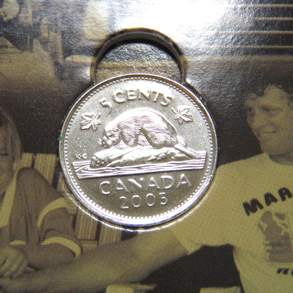 2005 TERRY FOX COIN COLLECTOR CARD, Bonus ALL SIX ORIGINAL COINS ARE INCLUDED!