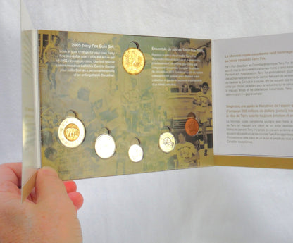 2005 TERRY FOX COIN COLLECTOR CARD, Bonus ALL SIX ORIGINAL COINS ARE INCLUDED!