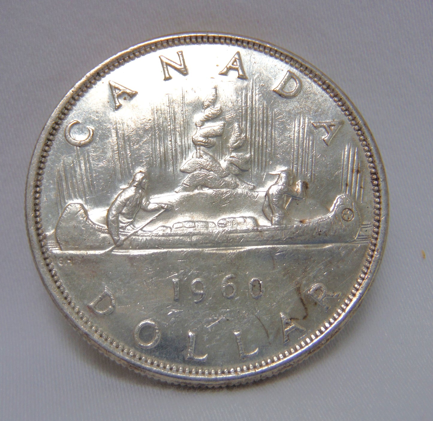 1960 CANADIAN SILVER $1 DOLLAR COIN: 80% Pure Silver