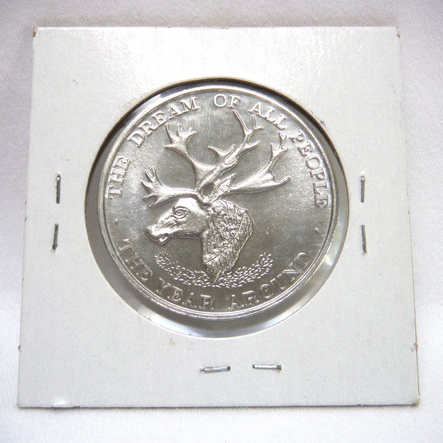 1967 THE ORIGINAL SANTA CLAUS TOKEN, From Indiana, USA. Condition is Excellent, Brilliant, Uncirculated, in original 2x2 display holder