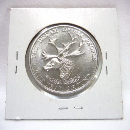 1967 THE ORIGINAL SANTA CLAUS TOKEN, From Indiana, USA. Condition is Excellent, Brilliant, Uncirculated, in original 2x2 display holder