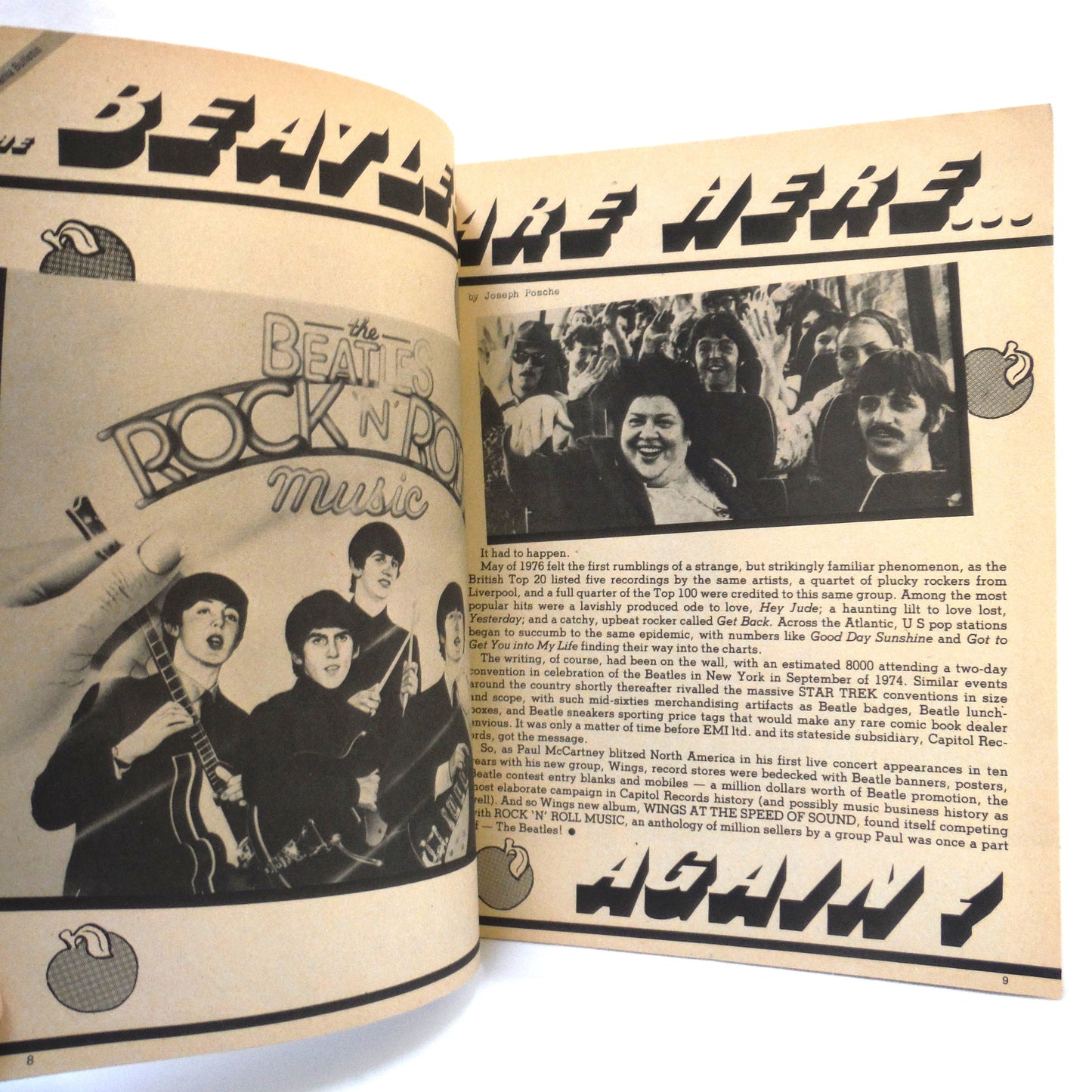 THE BEATLES ARE COMING AGAIN, Their Music, Lives and More! By E-GO COLLECTORS SERIES Magazine No. 8 (1977 1st Ed.)