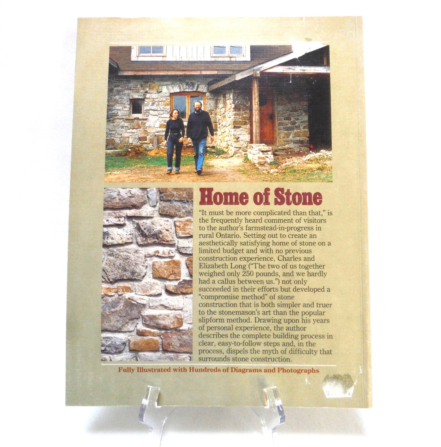 THE STONEBUILDER'S PRIMER, A Harrowsmith Step-By-Step Guide For Owner-Builders, by Charles K. Long (1981 1st Ed.)