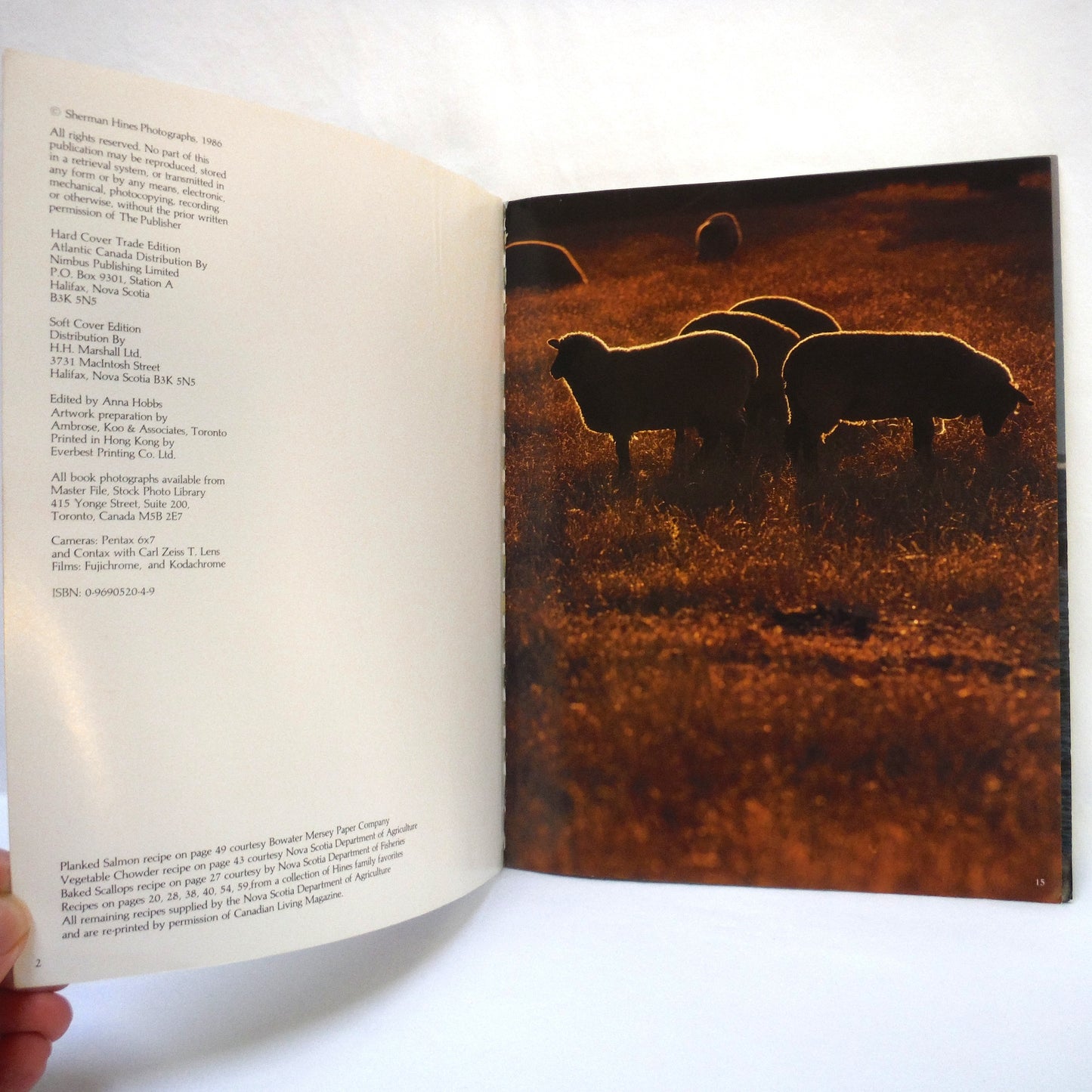 NOVA SCOTIA PICTORIAL COOKBOOK, Photographed by Sherman Hines (1986 1st Ed.)