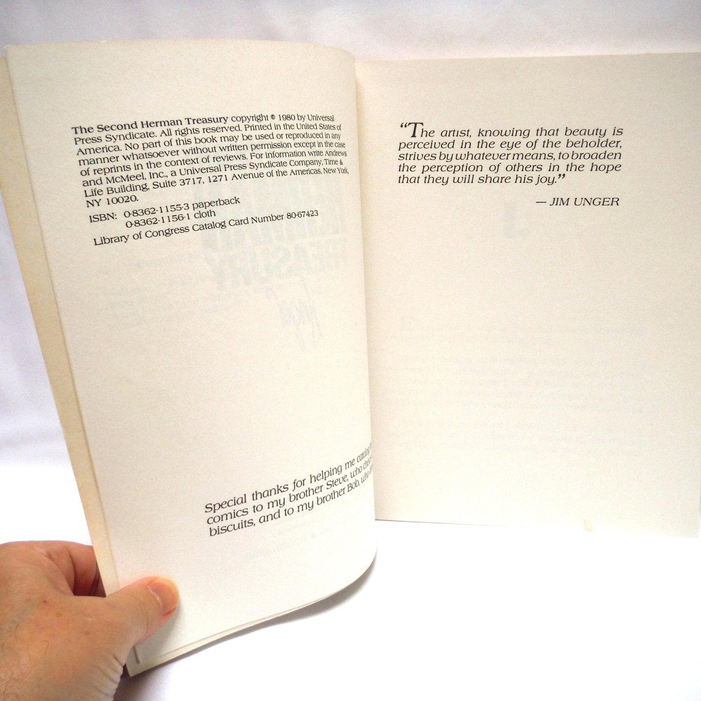 HERMAN, THE SECOND TREASURY, by Jim Unger (1980 1st Ed.)