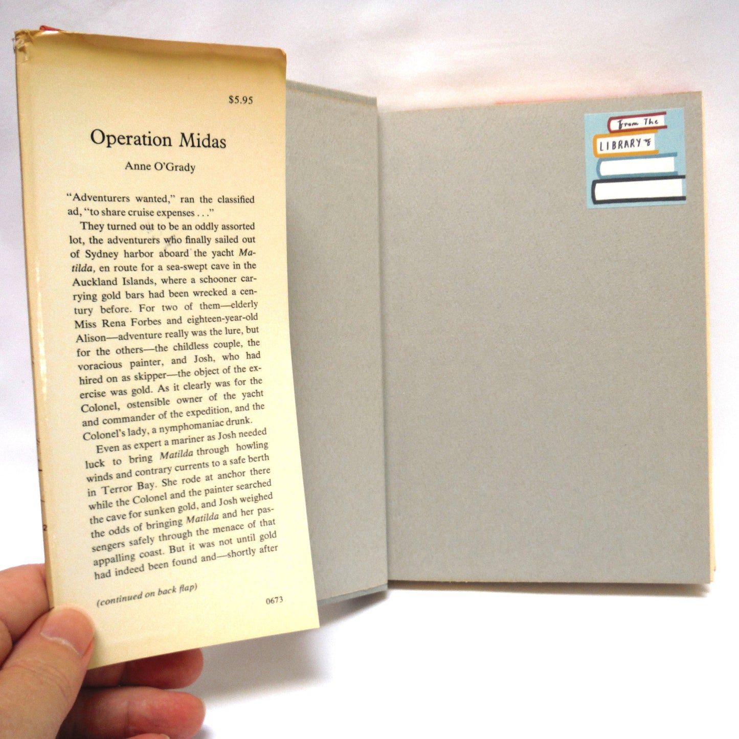 OPERATION MIDAS, An Adventure Novel by Anne O'Grady (1973 1st Ed.)