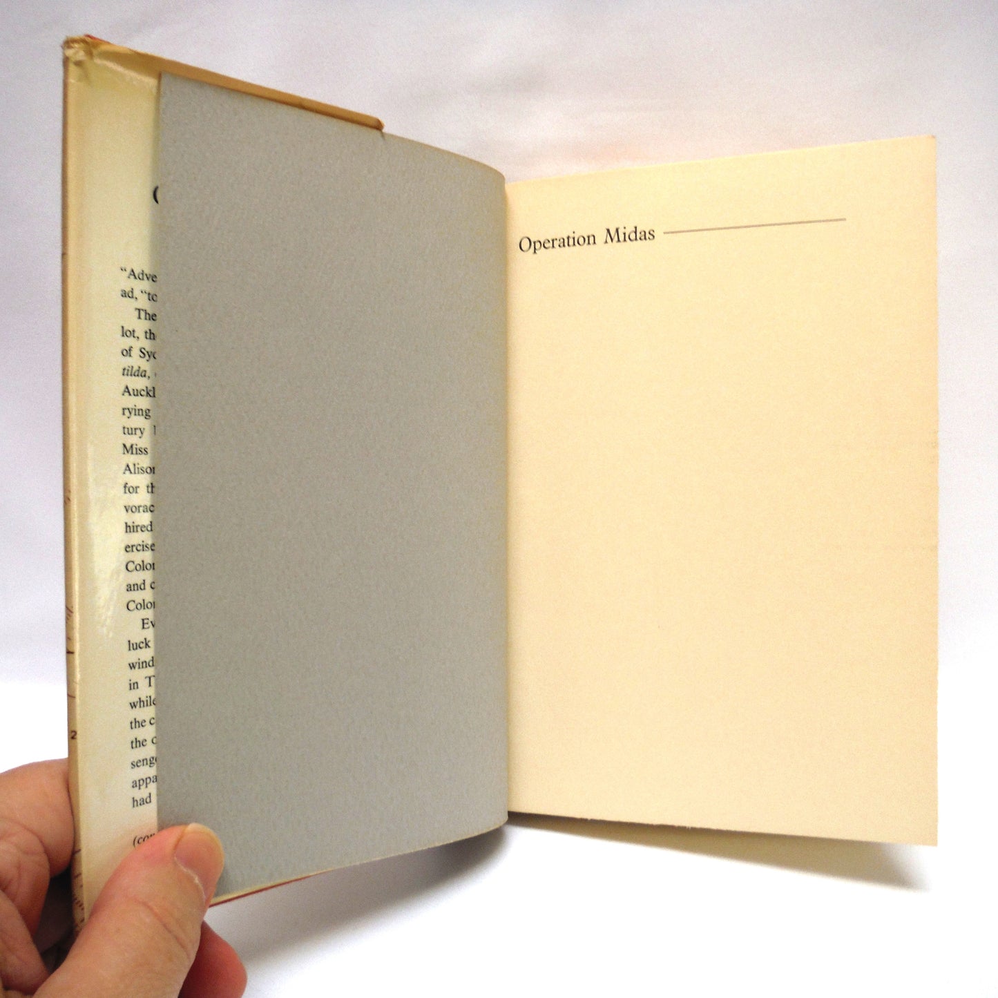 OPERATION MIDAS, An Adventure Novel by Anne O'Grady (1973 1st Ed.)