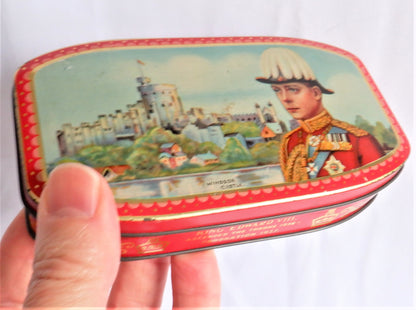 Antique Tin Can Celebrating the CORONATION of KING EDWARD VIII, 1937