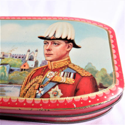 Antique Tin Can Celebrating the CORONATION of KING EDWARD VIII, 1937