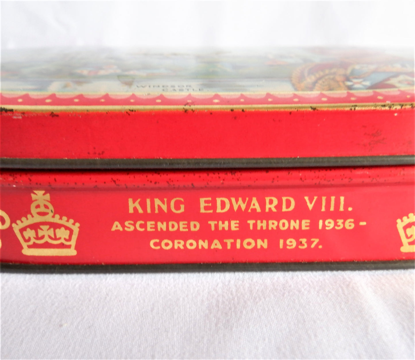 Antique Tin Can Celebrating the CORONATION of KING EDWARD VIII, 1937