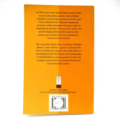 A LITTLE REBELLION, by Bridget Moran (1992 1st Ed.)