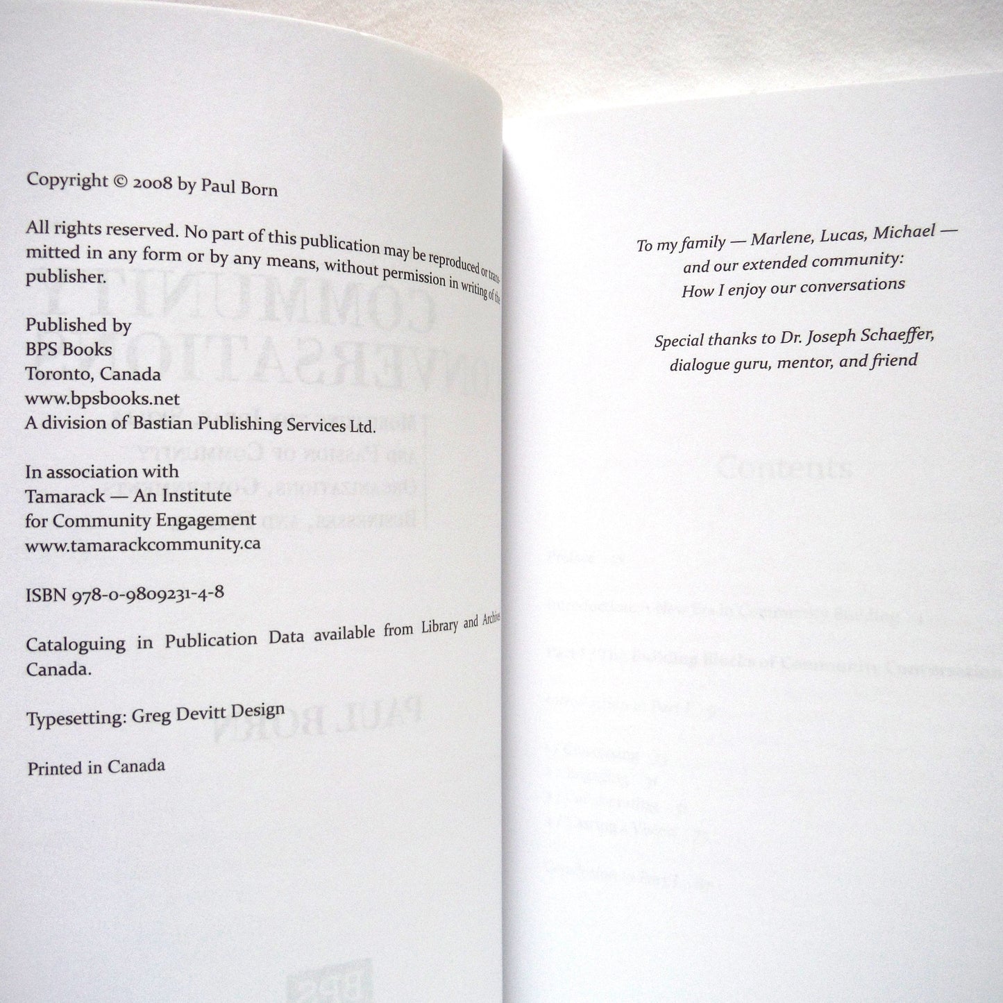 COMMUNITY CONVERSATIONS, Mobilizing the Ideas, Skills, and Passion of Comminity Organizations, Governments, Businesses, and People, by Paul Born (2008 1st Ed.)