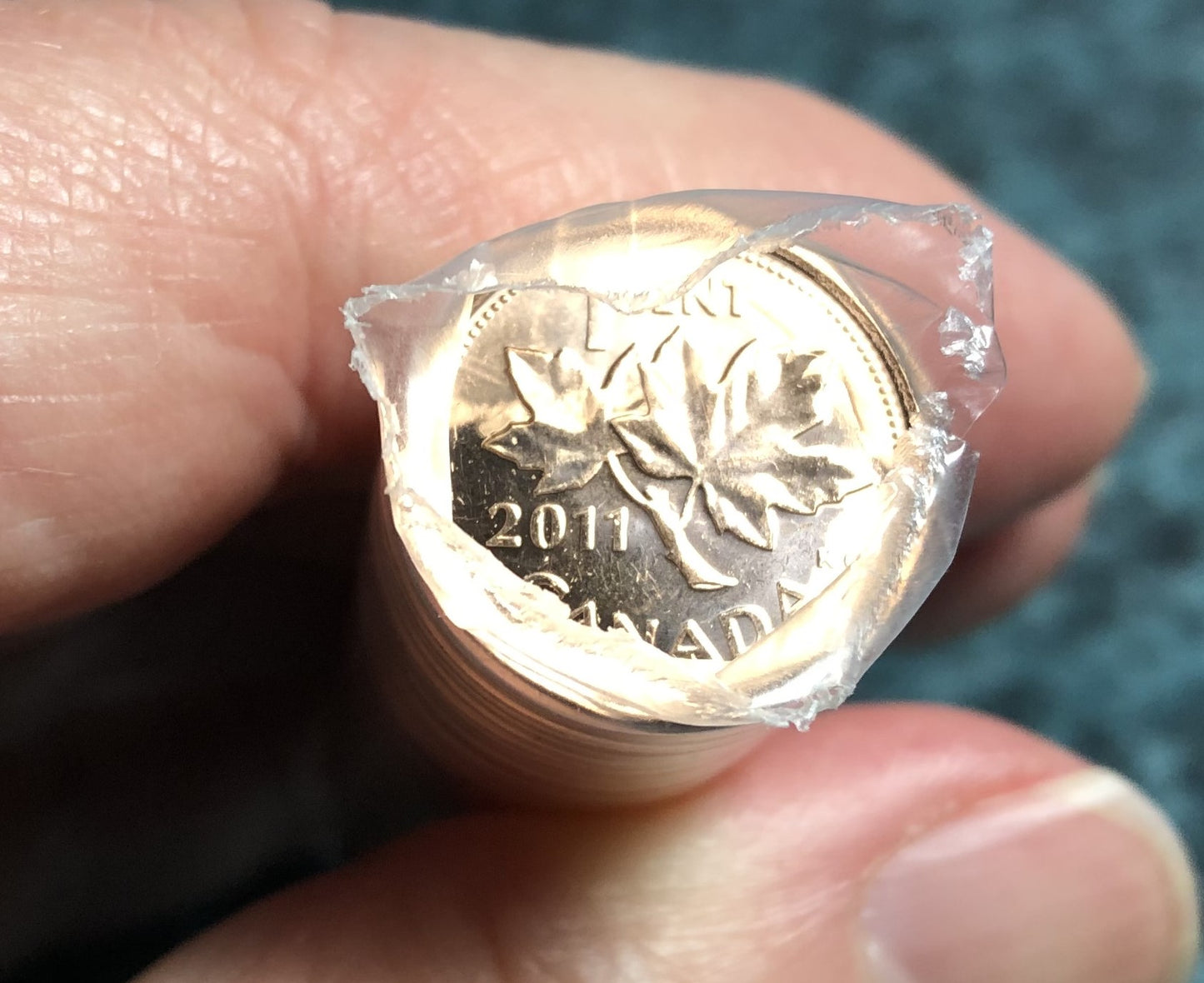 2011 CANADIAN PENNY, Brand New Uncirculated Full Roll of 50 each MAGNETIC PENNIES