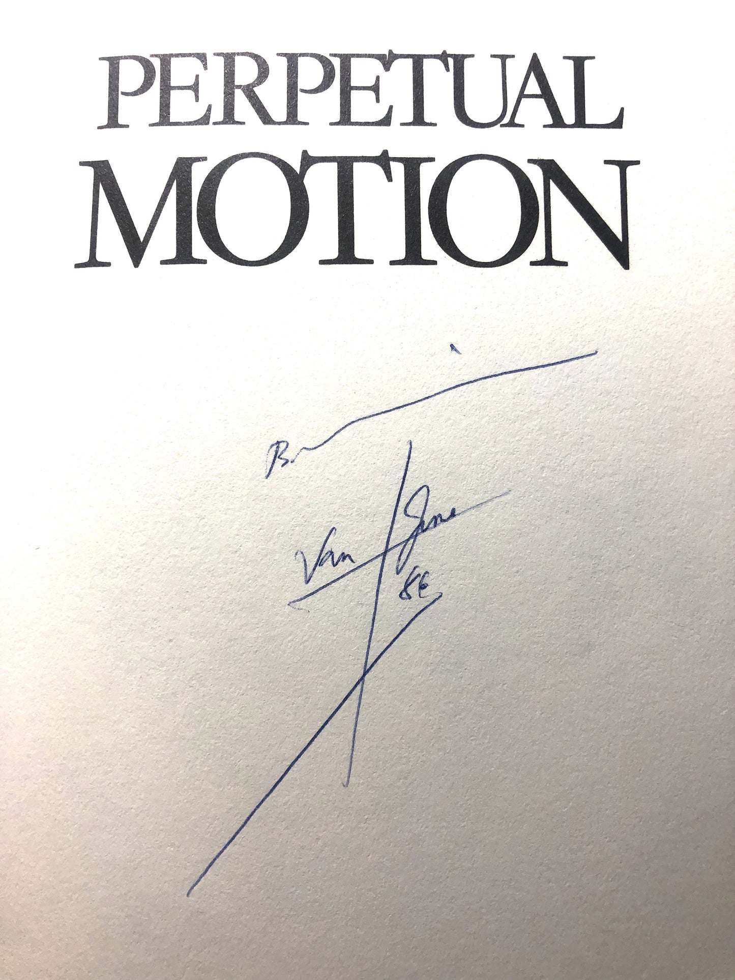 PERPETUAL MOTION, A Novel by Graeme Gibson (1982 1st Ed.)
