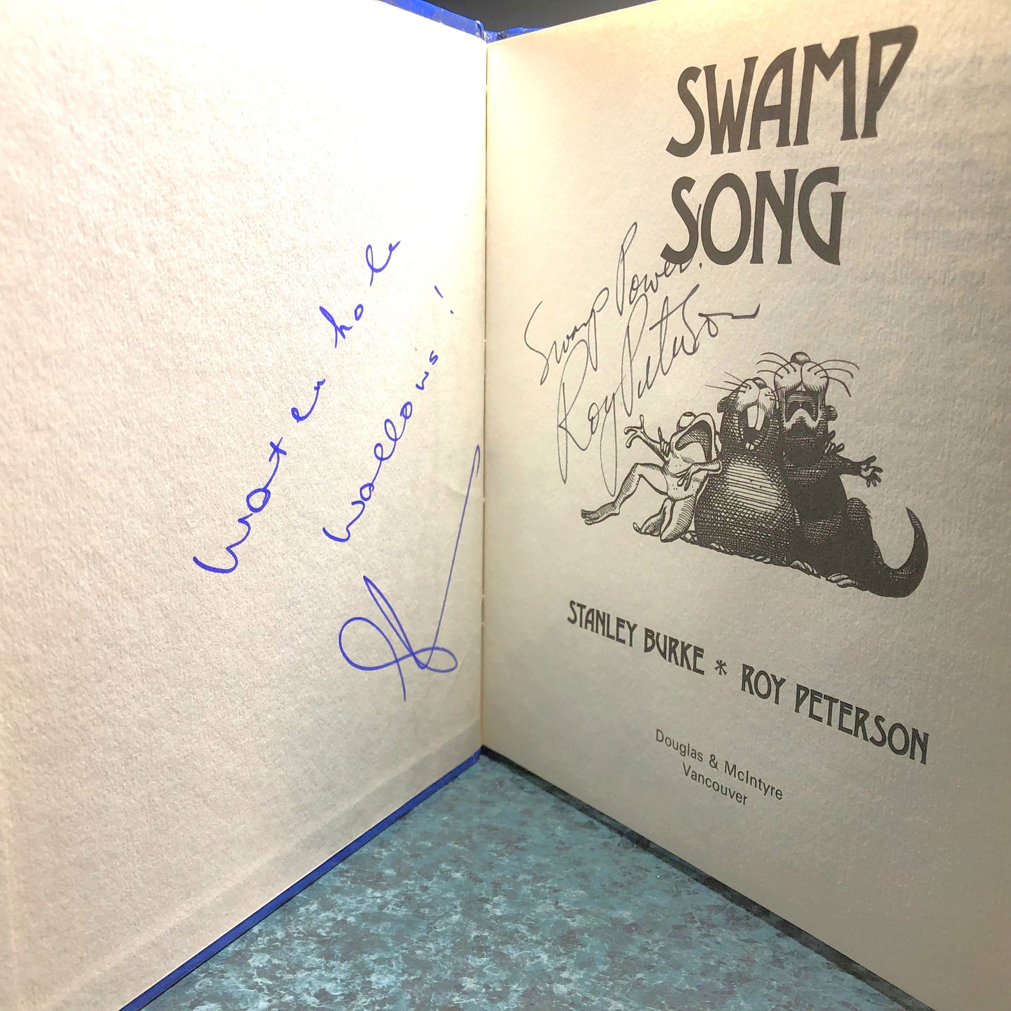 SWAMP SONG, Political Humour by Stanley Burke, Illustrations by Roy Peterson (1st Ed. SIGNED)