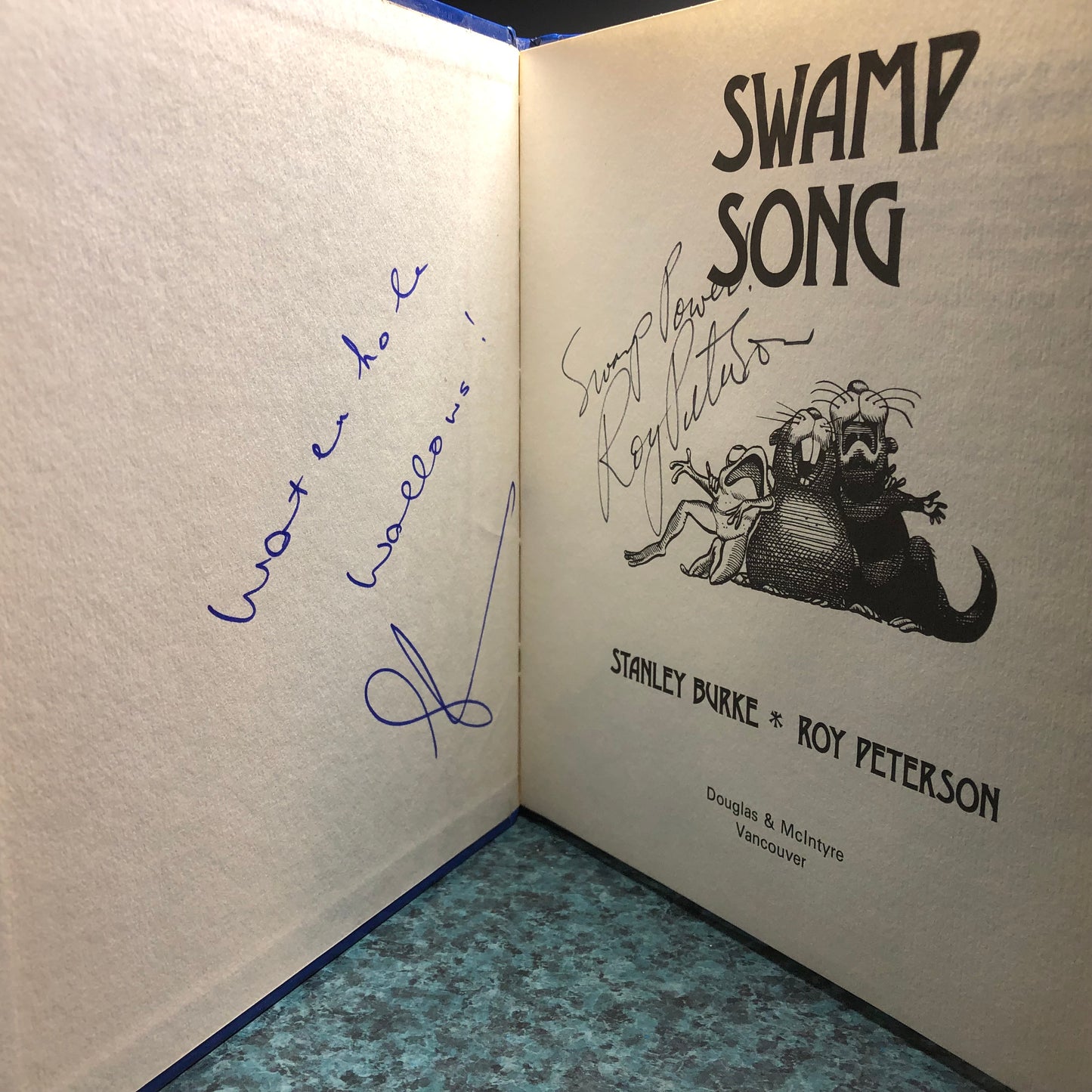SWAMP SONG, Political Humour by Stanley Burke, Illustrations by Roy Peterson (1st Ed. SIGNED)