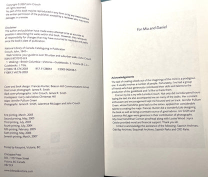 Walk VICTORIA, Your Guide to Over 50 Urban and Suburban Walks, by John Crouch, (1st Ed. 2003)