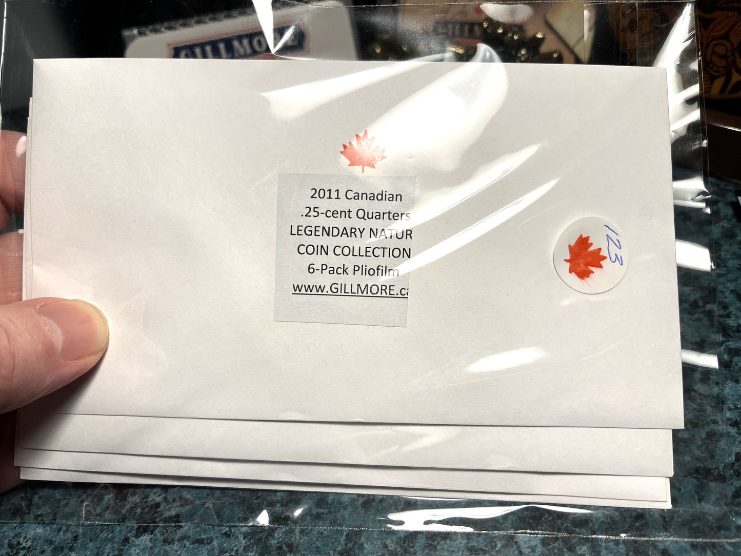 2011 Canadian .25-cent Quarters in a 6-Pack Pliofilm: LEGENDARY NATURE COIN COLLECTION