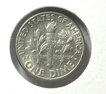 1964 Roosevelt Dime 10-Cent USA: 90% Pure Silver Proof Uncirculated High Relief Finish in Display Pouch!